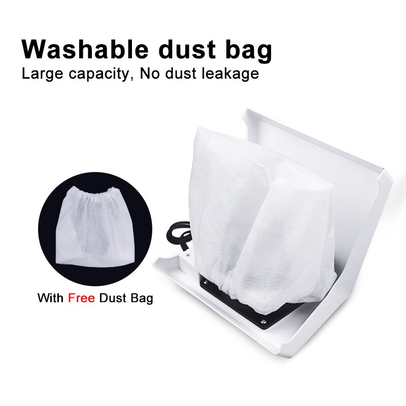 80W Sterke Nail Stofafzuiging Collector Stofzuiger Met Stofzak Nail Art Salon Tool Nail Dust Collector