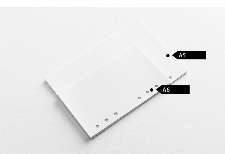 Lovedoki A5A6 Spiral Notebook filler paper Planner Inner Page Inside Papers for dokibook Chancellory stationery store 40 sheets: Grid 40 Sheets / A6