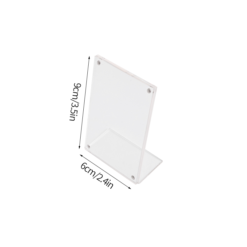 Cadre Photo en acrylique Transparent, magnétique Double face, porte-carte Photo idole, ornement de bureau, porte-carte Photo: Bleu
