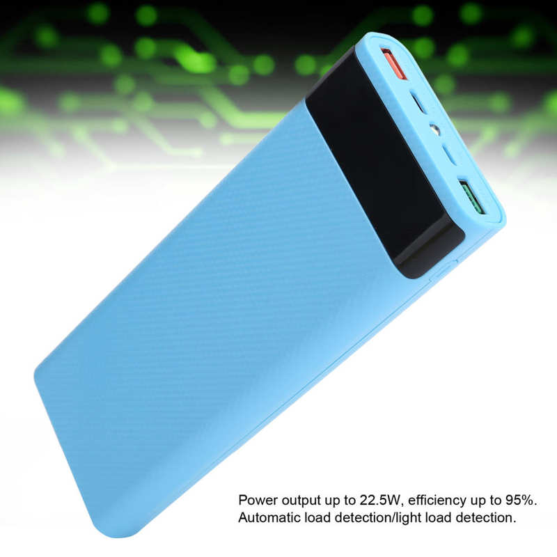 22.5W Quick Charging ABS 8 x 18650 Power Bank Case Kit No Welding Disassemble DIY