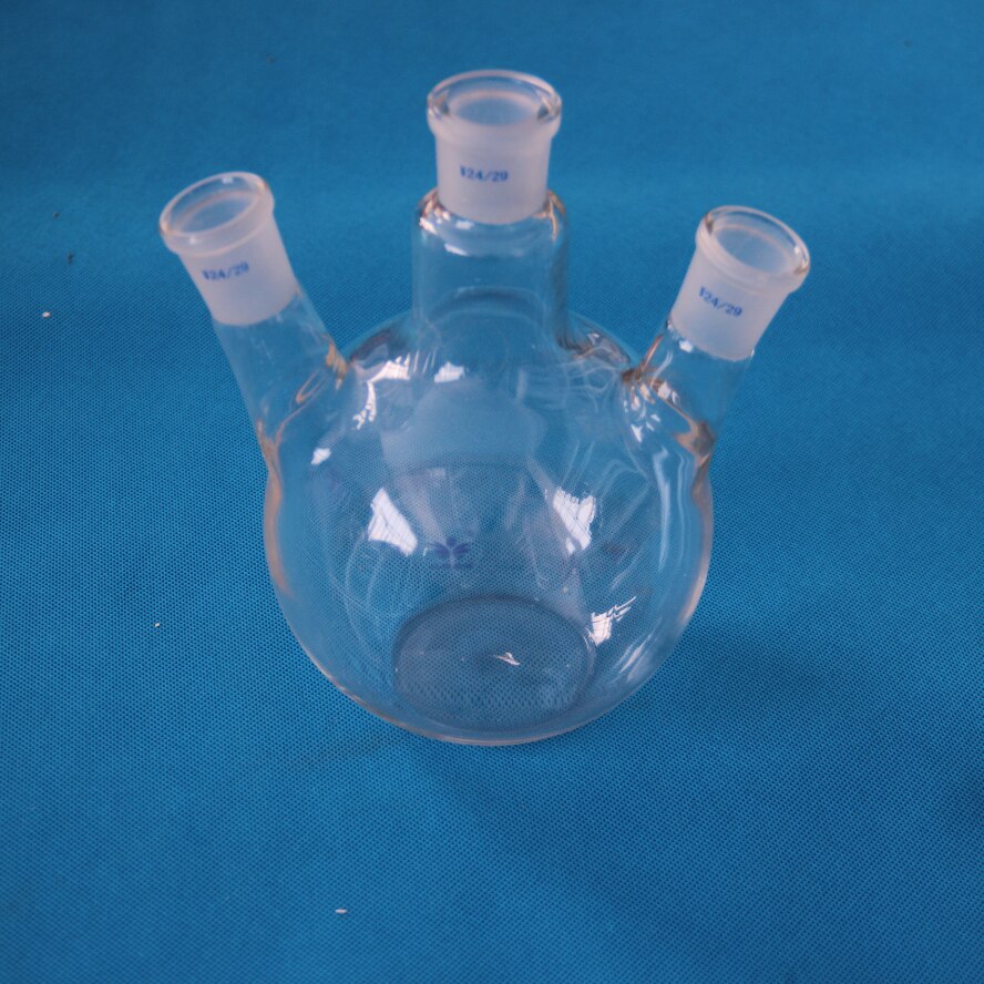 1000ml (1L) 3-neck (three-neck) flat bottom flask, Joint 24/29,heavy wall