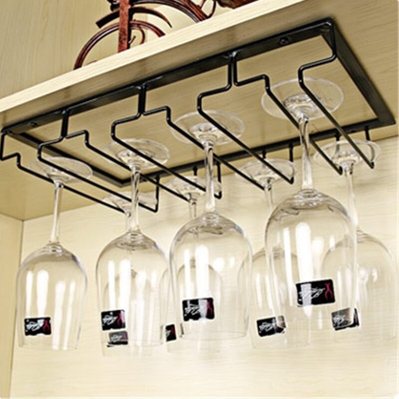 Right-angle upside-down wine glass holder Kitchen upside-down glass holder Home wine cabinet bar hanging cup holder: 03
