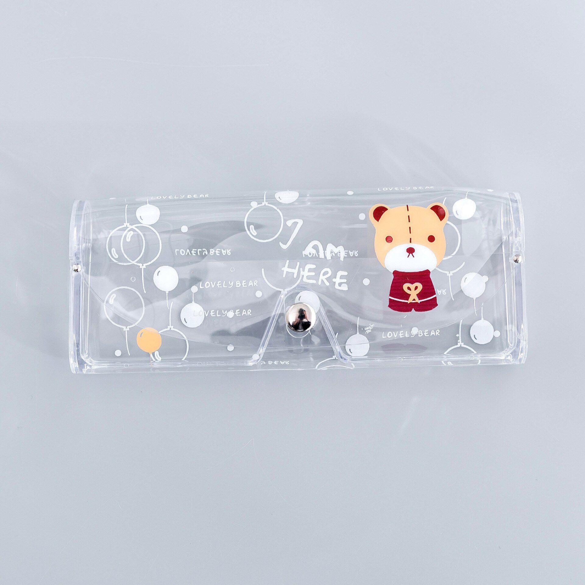 Transparent PVC Stationary Organizer School Pencil Box Stationery Office Supply: NO.4