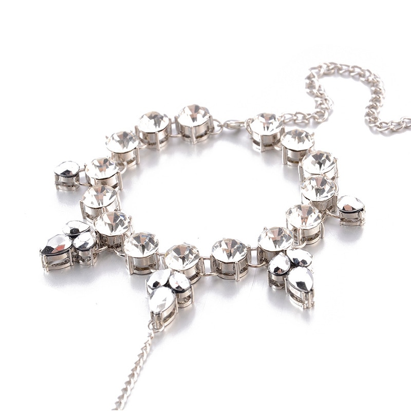 1Pcs Bohemian Crystal Water Anklet Barefoot Sandal Foot Chain Toe Ring Beach Ankle Jewelry For Women