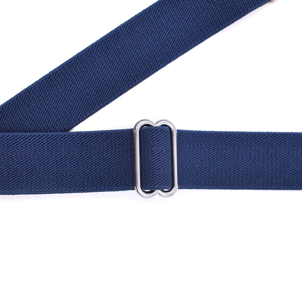 Sideclips trucker seler til mænd arbejder 2.5cm brede x-ryg med 2 karabinhager justerbare elastiske kraftige bukseseler sort