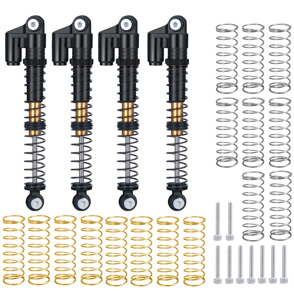 YEAHRUN 31/32/39, 5/43/48/53mm amortiguador de aleación de aluminio para Axial SCX24 1/24 RC coche camión actualización piezas Accesorios