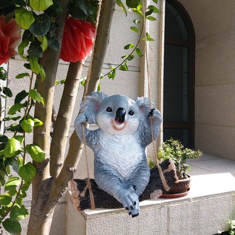 Schattige tuindecoratie, buitenversiering, simulatie van dierensculptuur, panda, koala, knutselwerkjes, woonaccessoires, speelgoed voor kinderen