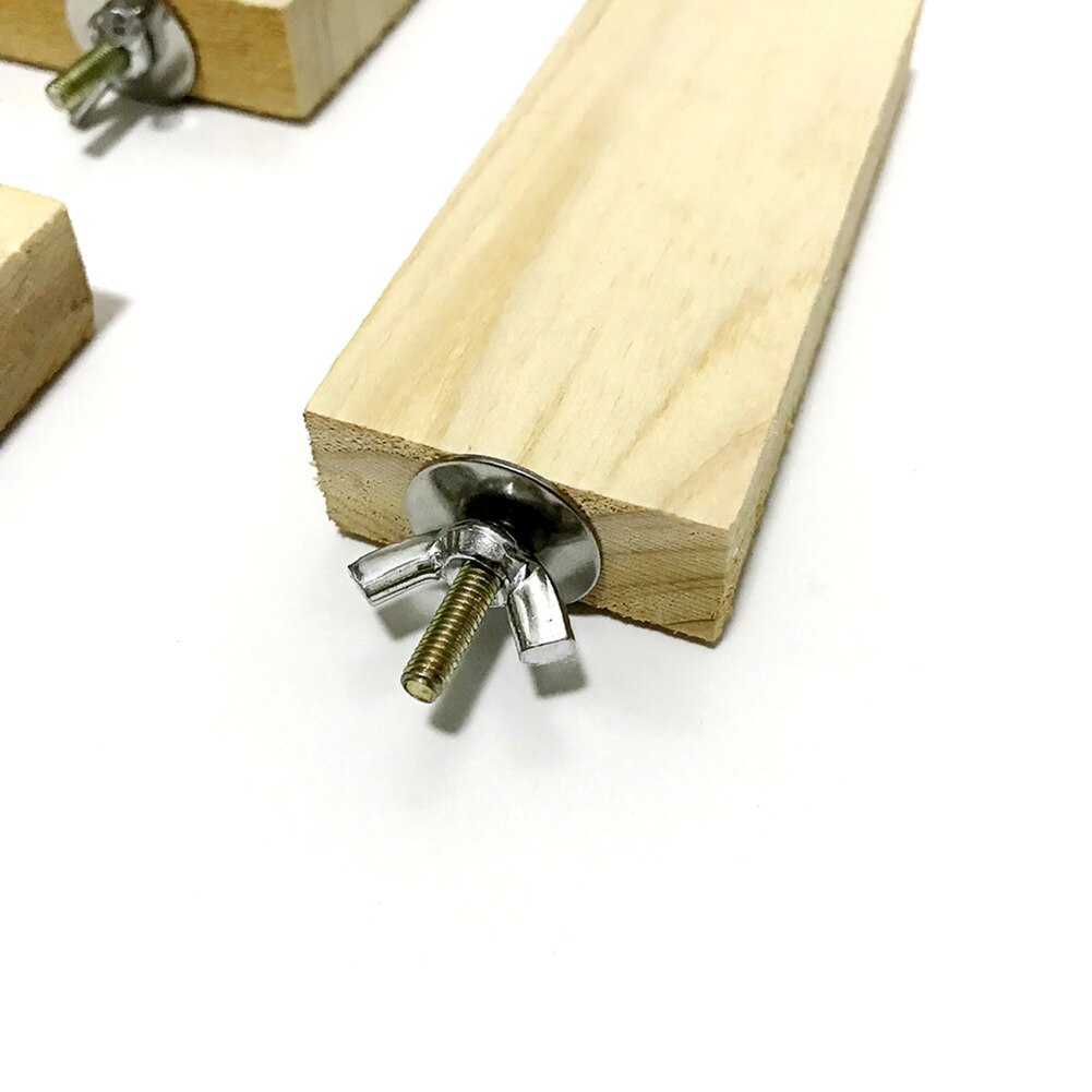 Wood Stand Platform Toy Paw Grinding Clean Cage Accessories For Parrot Hamster AUG889