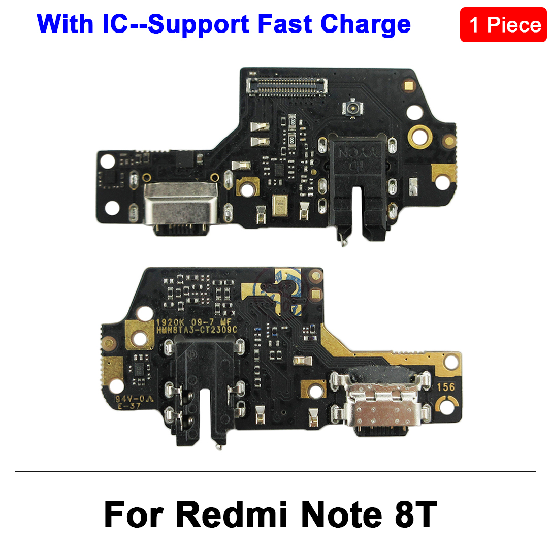 Usb Opladen Dock Poort Connector Flex Kabel Voor Xiaomi Redmi Note 10 Pro 10S 11 11S 12 7 8 8T 9 9S Pro 4G 5G Microfoon: roos