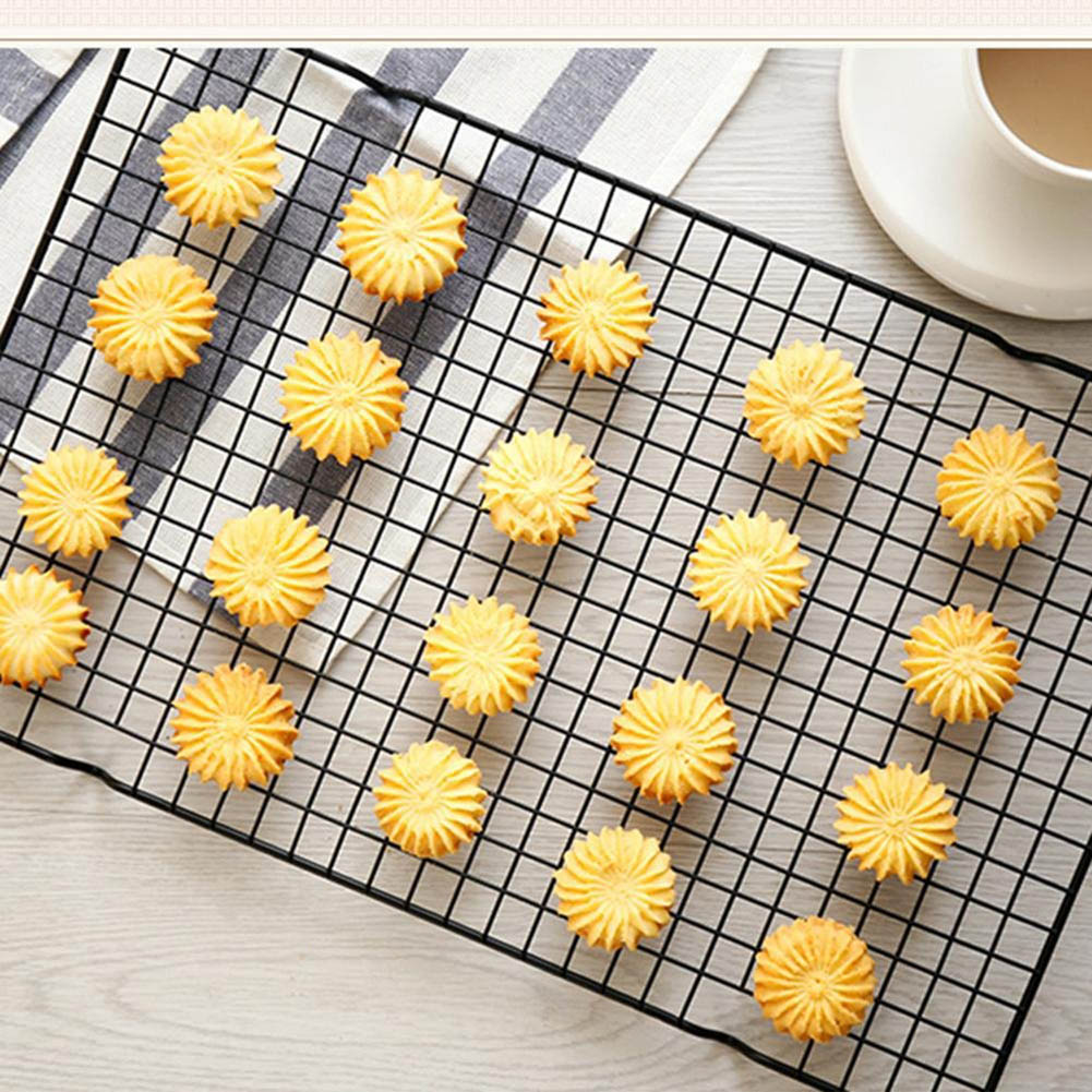 Nonstick Metall Kuchen Kühlung Gestell Netto Kekse Kekse Brot Muffins Trocknen Stand Kühler Halfter Küche Backen Werkzeuge YJN