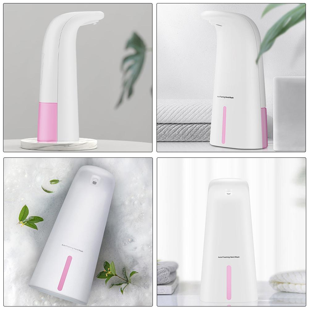 Automatic Touch Sensing Soap Liquid Machine Sensor Touchless Soap Dispenser Pink For Home Kitchen 250ML Bathroom Accessories