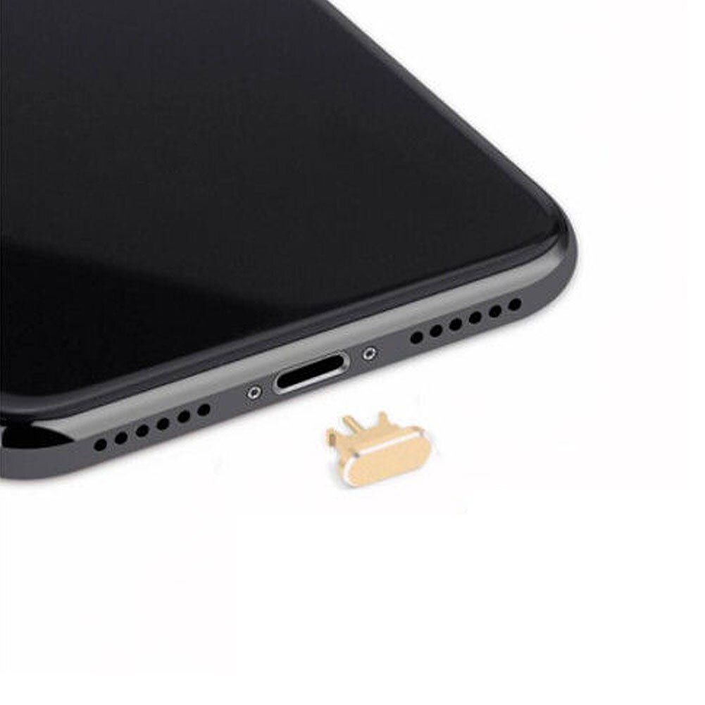 Spina porta di ricarica per iPhone in metallo per iPhone X Xr 8 7 6 5s plus spina impermeabile antipolvere a doppio uso con ago per raccolta SIM Card