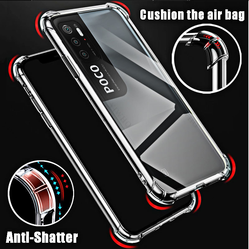 Para Xiaomi Poco M3 Pro 5G funda blanda de teléfono HD transparente para Xiaomi Poko M3Pro 5g 6,5 "M2103K19PG fundas antiarañazos a prueba de golpes