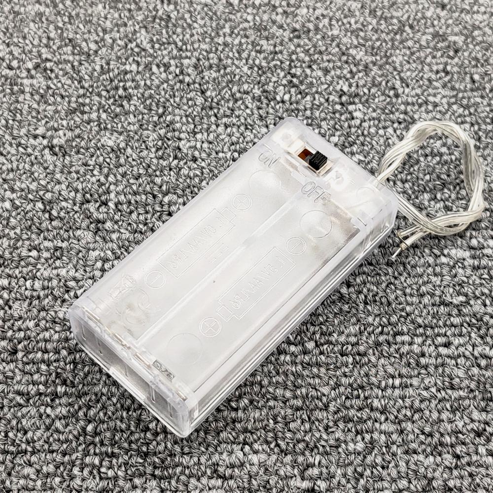 AA Battery Holder Battery Storage Case With Switch AA Battery Box Case With Switch Transparent