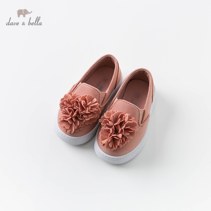 Db12912 dave bella forår baby pige solide sko født pige afslappede sko blomster sko mærke sko