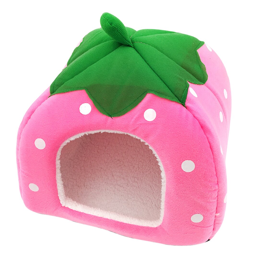 Pop Hamster Cage Toys Small Foldable Pet Animal Guinea Pig Bed Strawberry House Nest Winter Warm Squirrel Rabbit Chinchilla Rat: Rose red / XS