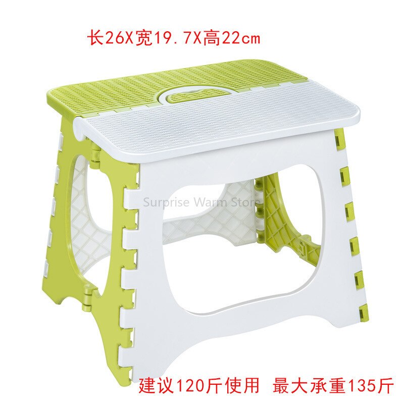 Plastik sammenklappelig lille skammel til børn bærbar enkel stol mini barnestol voksne husholdnings lille bænk tykke plaststole: 2