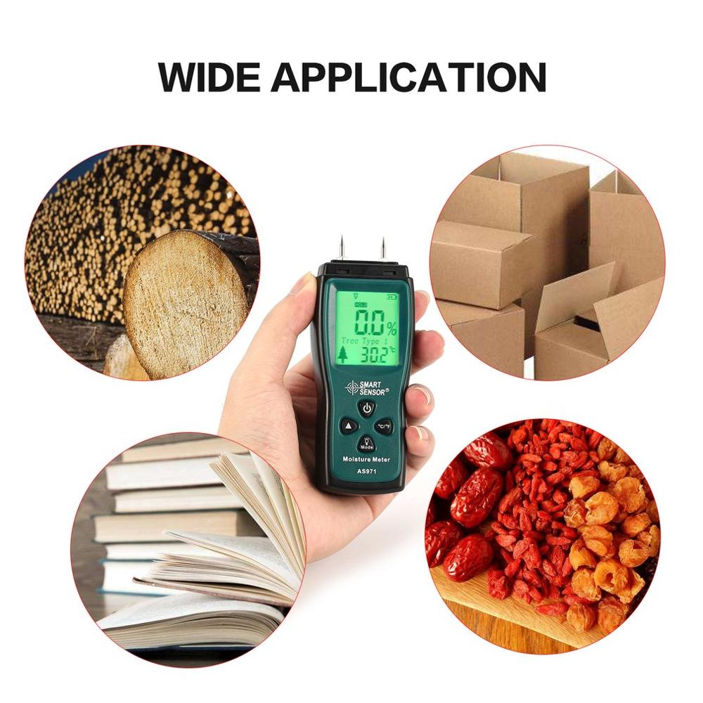 Wood Moisture Meter Humidity Tester Timber Damp Detector paper digital Moisture Meter Test wall moisture analyzer Range 2%~70%