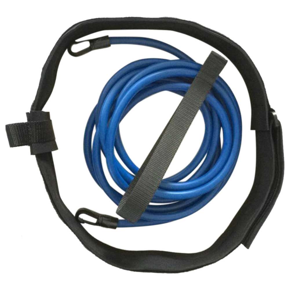 Static Tether Cords Safe Belt Ankle Harness Resistance Bands Lap Exerciser Elastic Stationary Swim Training Leash Universal: Blue