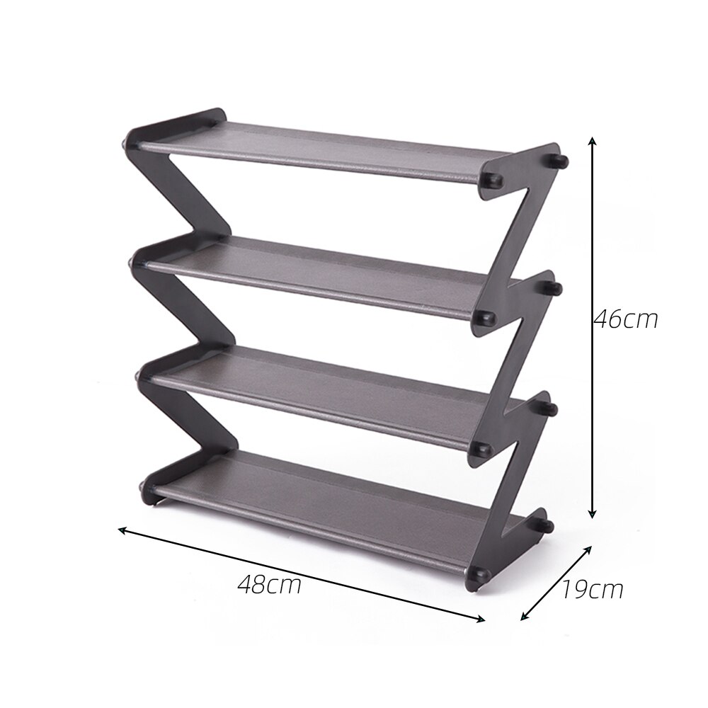 Simple Hallway Space Saving Shoe Rack 1pc Door Shoe Organizer Multi Layer Wall Cabinet Home Shoe Hanger: B brown