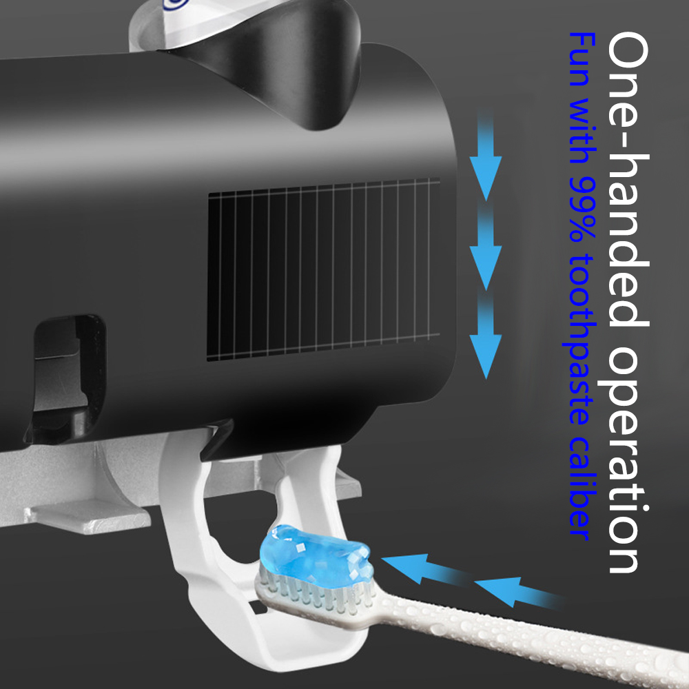 Solar Energy UV Toothbrush Disinfectant Cleaning Agent Storage Bathroom No Need To Charge Toothpaste Dispenser Holder Sanitizer