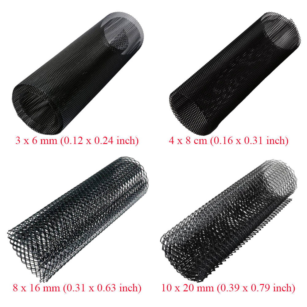 1pc 100 cm x 33 cm / 39.37 inch x 12.99 inch Car Grill Mesh Sheet for Most Vehicle Bumpers, Body Kits, and Grille Openings