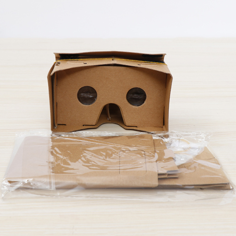1pc google cardboard 3d vr virtual reality-brillen voor android of telefoon vr-model doe-het-zelf: transformeer je apparaat in een groot scherm