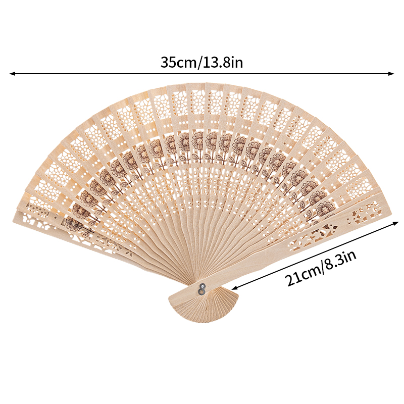 Abanico de mano plegable para decoración floral, abanico japonés de bambú antiguo para mujer, abanicos personalizados para baile, accesorios de decoración para de boda, abanico para mujer: Blanco puro