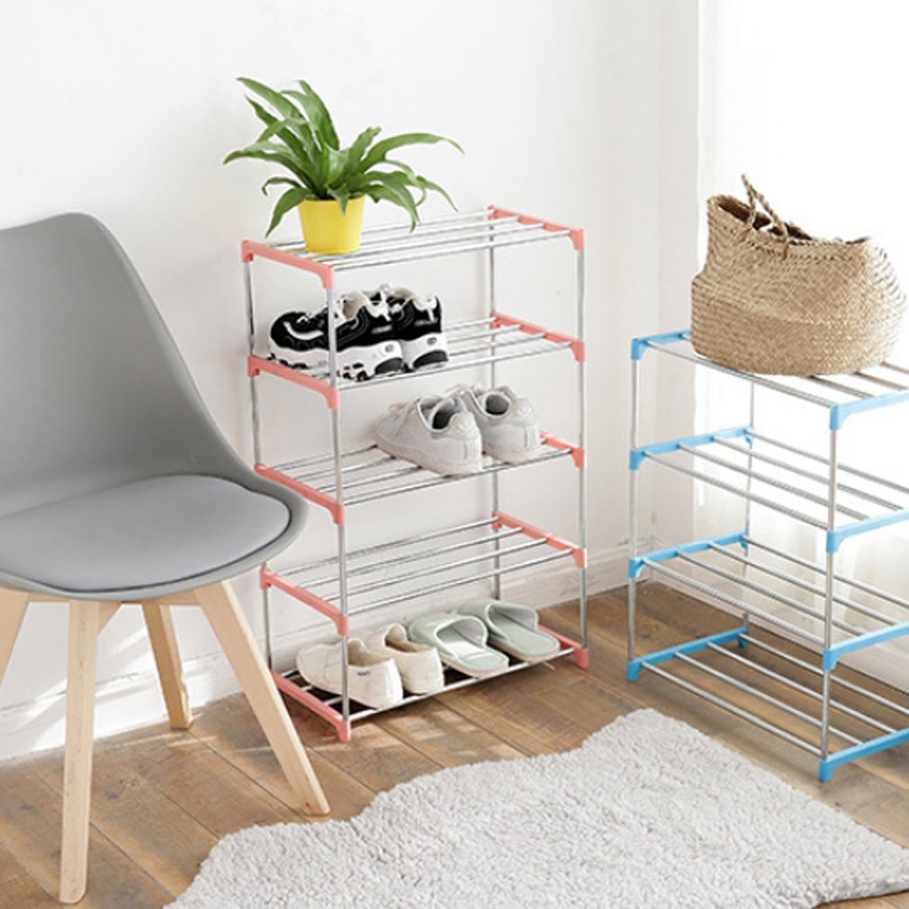 Eenvoudige Multi Layer Schoenenrek Rvs Monteren Opslag Plank Schoenenkast