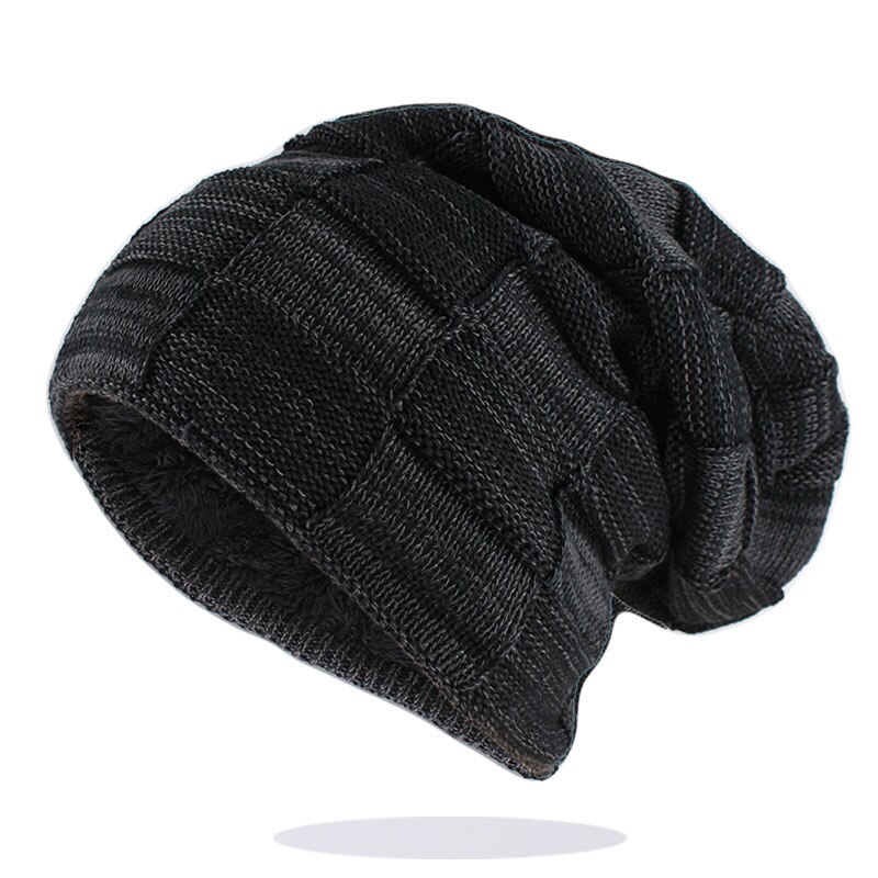 Women Winter Warm Beanies Skullies Lady Casual Caps Hat For Men Colorful Brand Bone Knitted Bonnet: black
