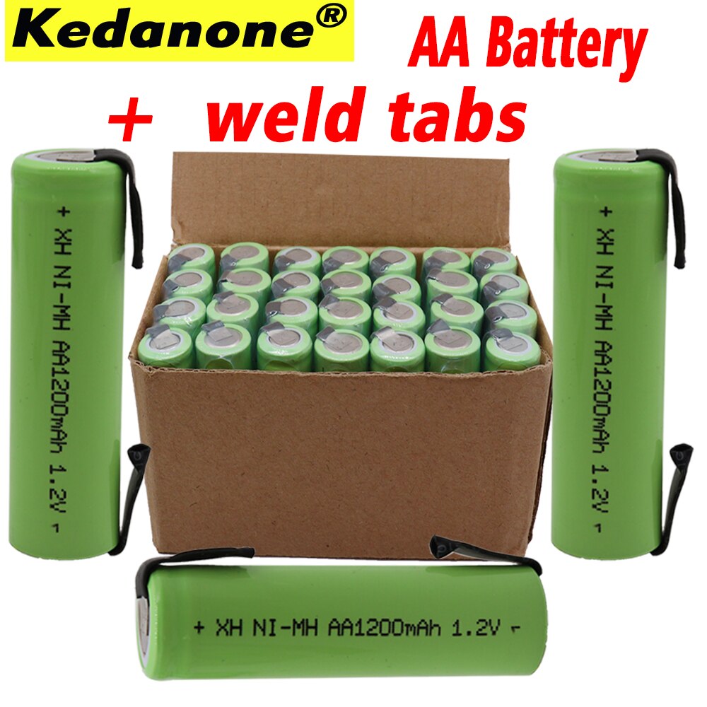 Batería recargable AA de 1,2 V, 1200 mAh, NiMH 14430, aa, con soldadura para bricolaje, maquinilla de afeitar eléctrica, juguetes de dentición, batería de seguridad