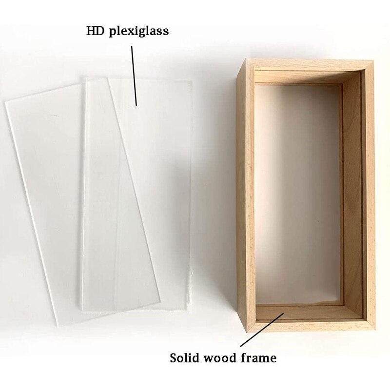 Shadow Photo Frame Wooden Double-Sided High-Definition Acrylic Storage Box DIY Display Box