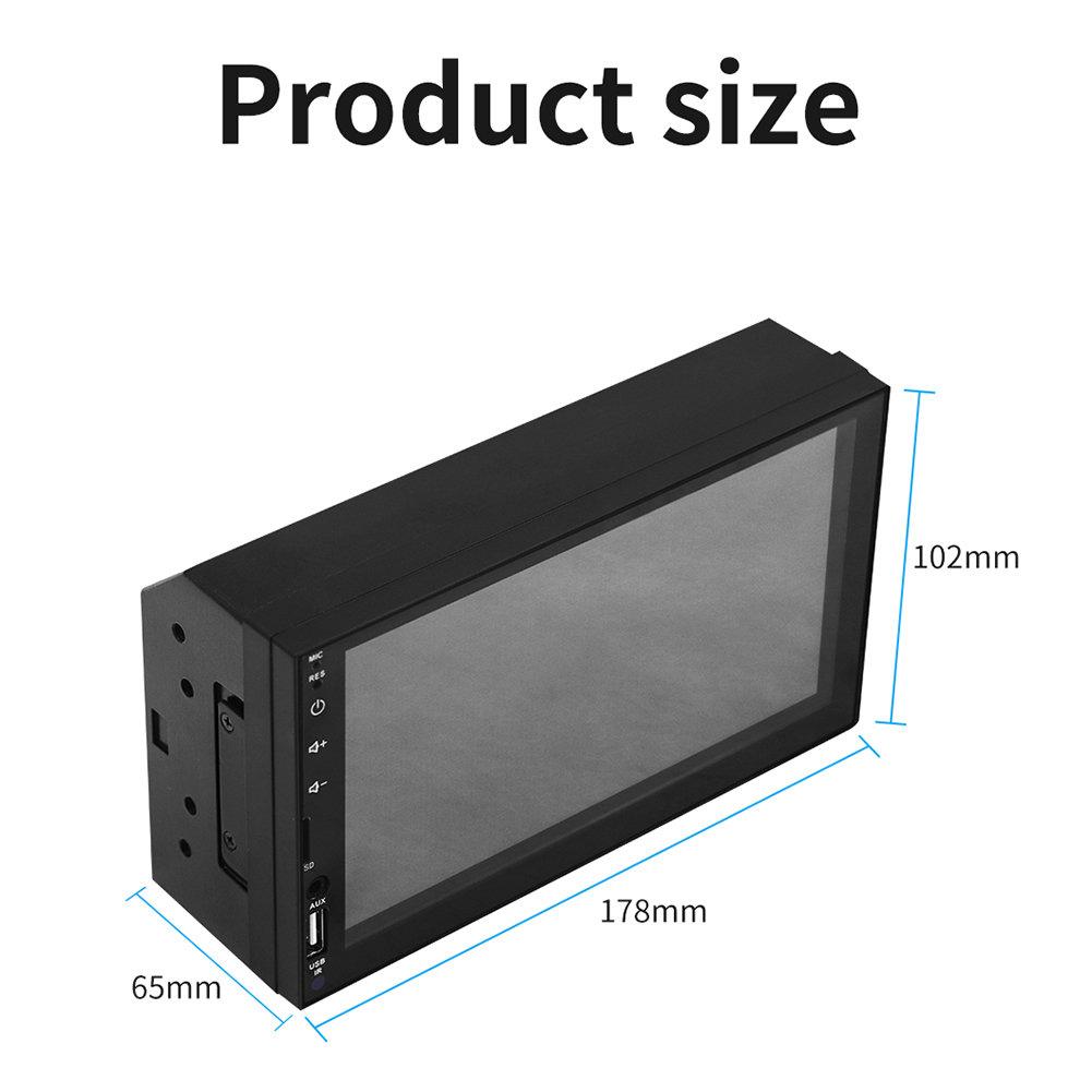 7 Inch 2 DIN MP5 Car Player Bluetooth Touch Screen Stereo Radio Rear View Camera Supports Car Play For Android Image Connection