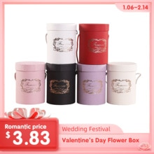 Runde Blume Papier Boxen 165*120mm Deckel Umarmung Eimer Floristen Verpackung Kasten Süssigkeit Bar Lagerung Werkzeuge Party Hochzeit Versorgung