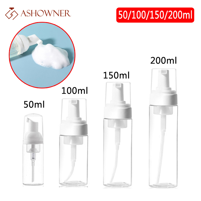 50/100/150/200Ml Schuim Fles Plastic Schuim Pomp Fles Lege Gezicht Wimpers Cosmetische Fles Cleaner zeepdispenser