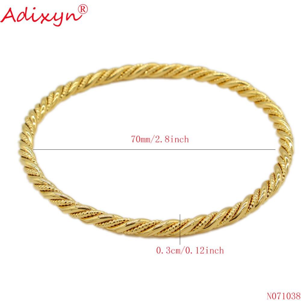 Adixyn luxe torsadé Bracelet couleur or Bracelet bijoux éthiopien africain dubaï dame fête de mariage N071038