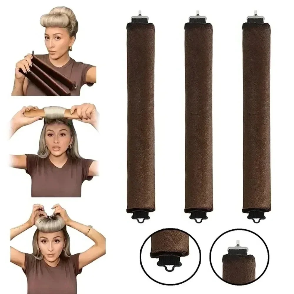 Big Wave Lazy Heatless Curling Rod Plush Head Hair Curler Wave Form Curl Rod Sponge Curling Bouncy Curling Hair Hair Rollers