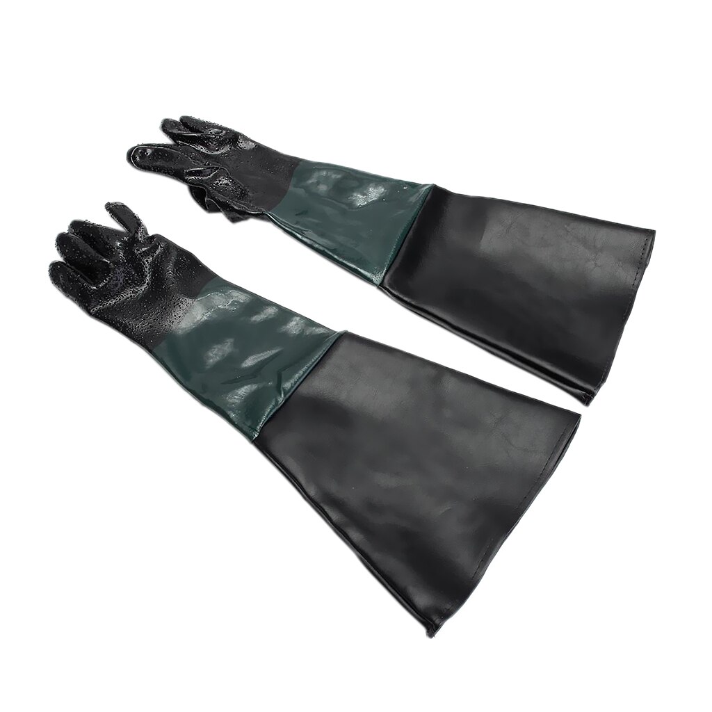 1Pair Heavy Duty Sandblasting Rubber Gloves Sand Shot Grit Bead Blast Blaster Blasting Gloves for Sandblast Cabinet
