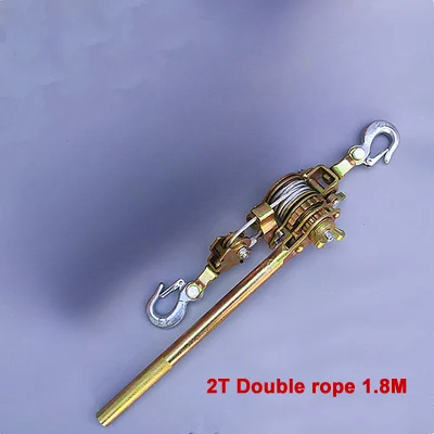 2T Hook Cable Puller Multifunctional Wire Tensioner Hand Winch Puller For Agriculture Garden Manual: Green, Purple