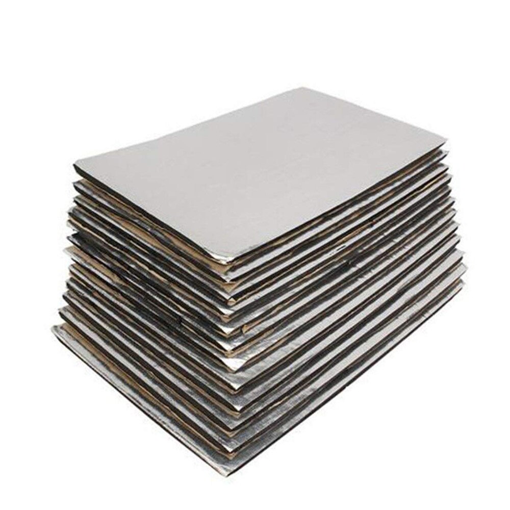 12/6 stk bil lydmatte prøvetrykk lyddemper varme støyisolering dødbringende matt hette lukket celle skum 10mm 50*30cm bil tilbehør
