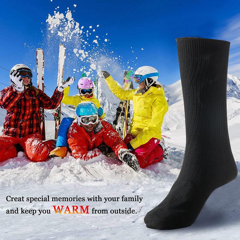 Winter draussen Sport Socken Heizung Socken Warme Knie-Hohe Starke Eis Angeln Radfahren Wandern Sport Socken Elektrische Erwärmung Thermische