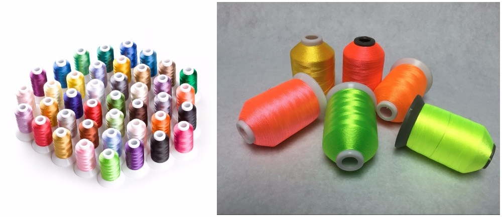 Simthread Collocatie Voor Polyester borduurgaren 40 kleuren 550 yards + Neon Kleuren draad Samen U bespaar $9