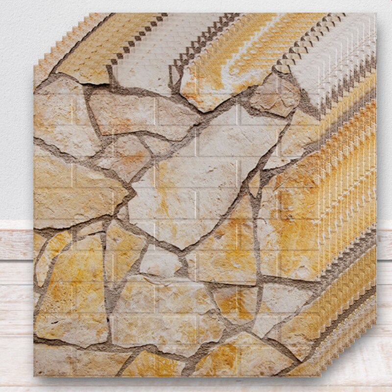 3D Wall Stickers Brick Wallpaper Thicken and Self-Adhesive Waterproof DIY Kitchen Restaurant Bar Home Wall Decal Sticker: PE007-E