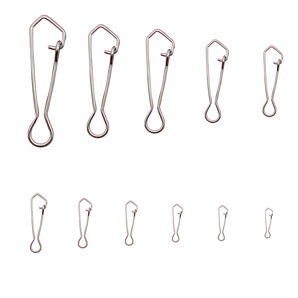 50 Stück starker Stift verbinder Seefisch köder Pin Haken Angel zubehör Angela us rüstung Edelstahl weißes Nickel