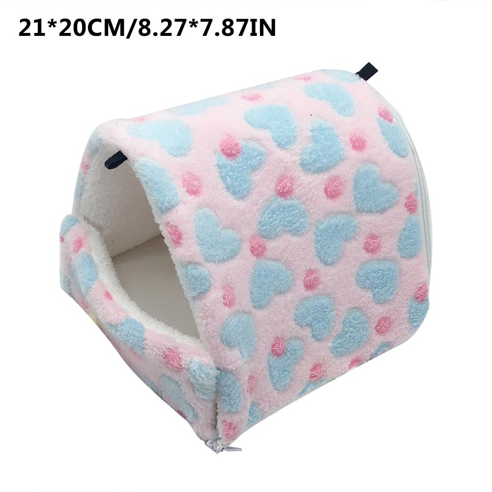 Tente-hamac molletonnée pour petits animaux de compagnie,petite maison douillette et confortable idéale comme lit pour un hamster, cochon d'Inde ou écureuil, au printemps et en hiver: D   21X20cm