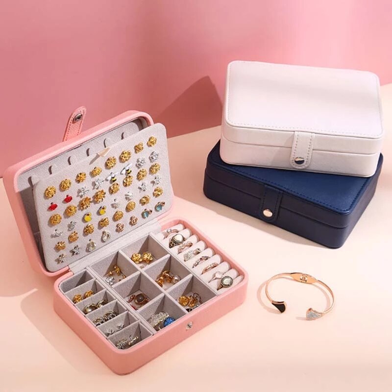 Organisateur de bijoux boîte à bijoux à glissière bijoux cercueil Portable maquillage stockage multi-couche maquillage organisateur beauté voyage boîte