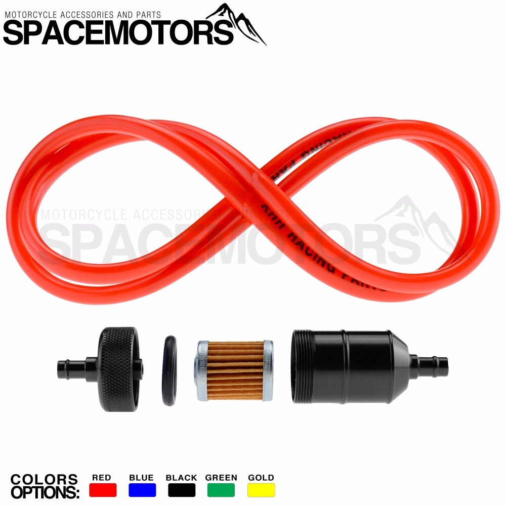Filtre à essence en alliage anodisé universel de 6mm et câble de 1000mm, pour moto, pit Bike, Dirt Bike, ATV, Quad, pièces en ligne