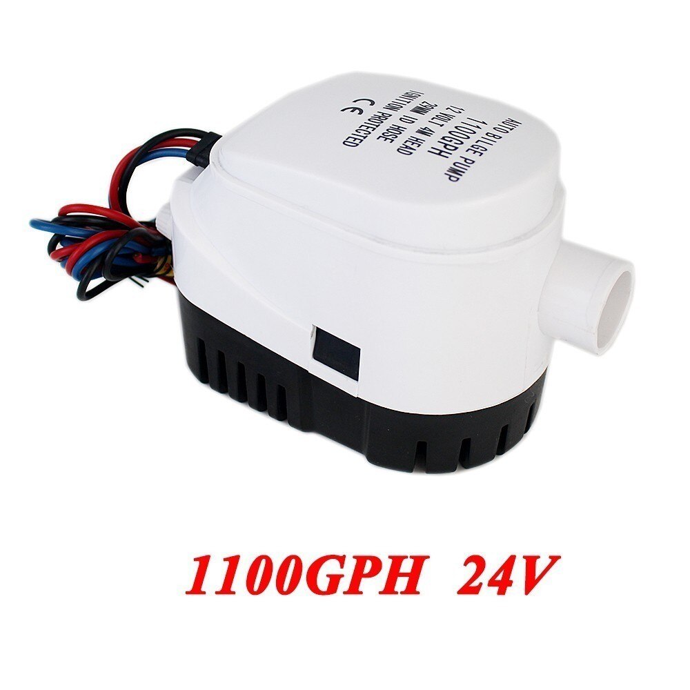 750GPH DC 12 v Automatische lenspomp voor boot, met auto vlotterschakelaar, dompelpompen elektrische waterpomp, 12 v volt 12 volt 750: 1100GPH 24V