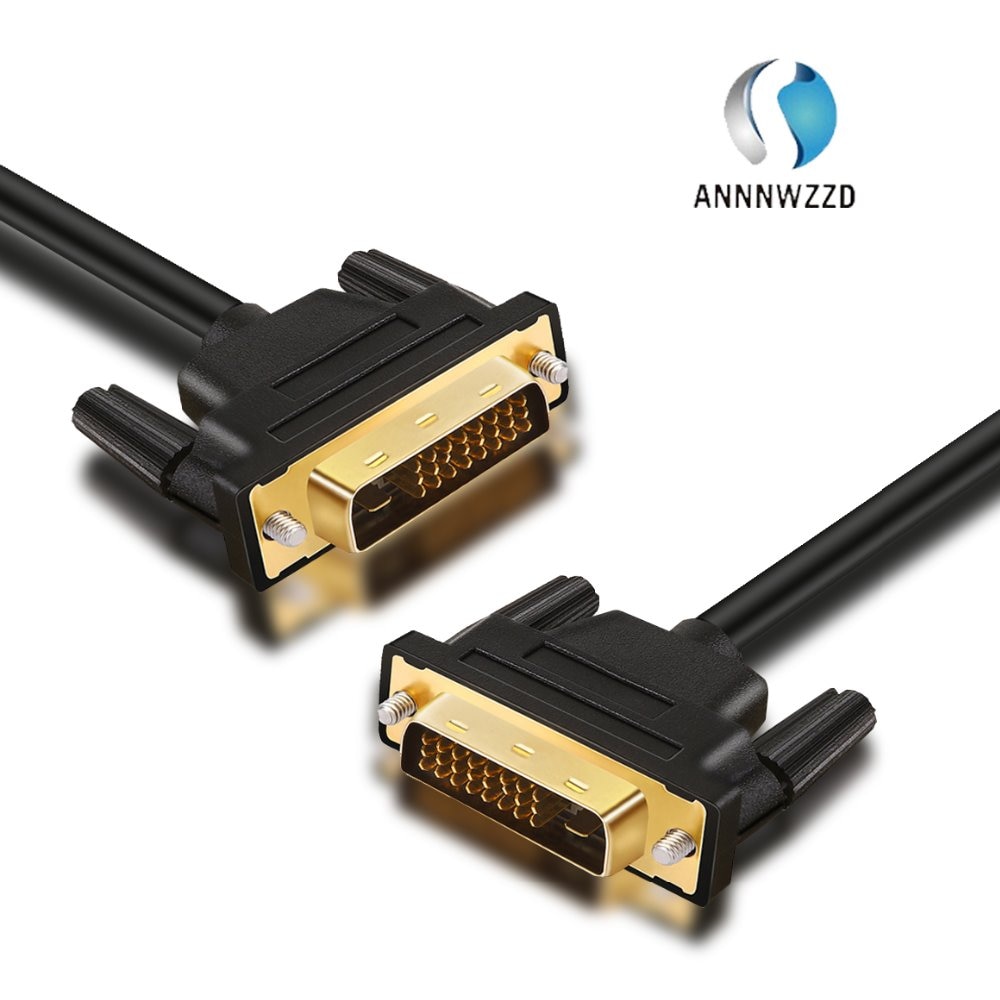 ANNNWZZD DVI Cable DVI Male to DVI DVI-D 24+1 Male Gold plated Male to Male 1M 2m 3m 5M for TV Projector Monitor Dual Link Cabl