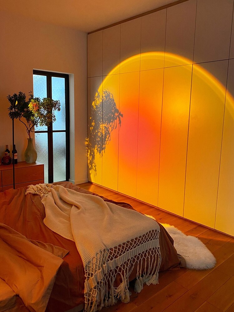 Applique murale à Led avec projecteur de couleur arc-en-ciel et USB, luminaire décoratif d'intérieur, idéal pour un salon ou une chambre à coucher